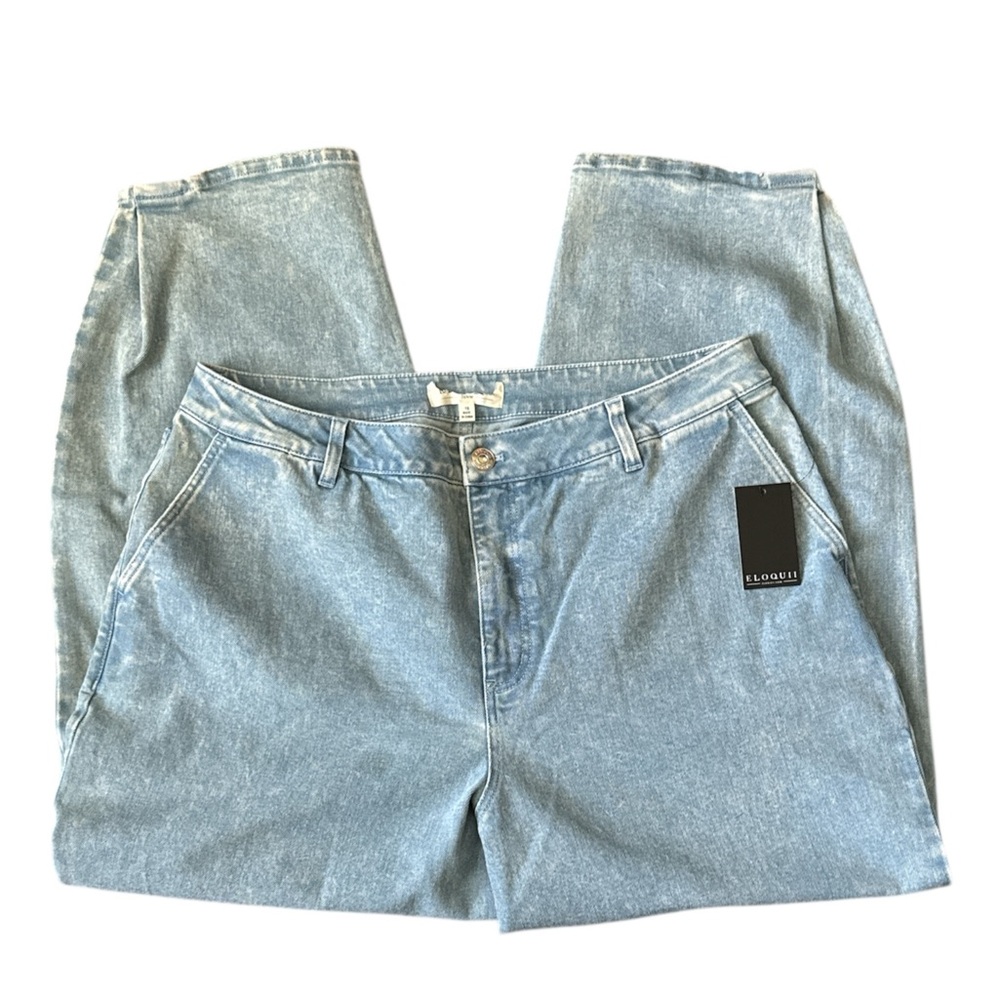 Eloquii Slouchy Distressed Denim Jean NWT Size 16 - Picture 5 of 7